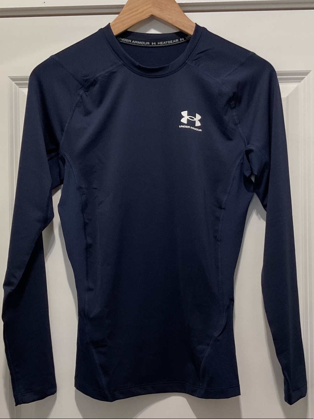 Under Armour Navy Blue Long Sleeve HeatGear Compression Top